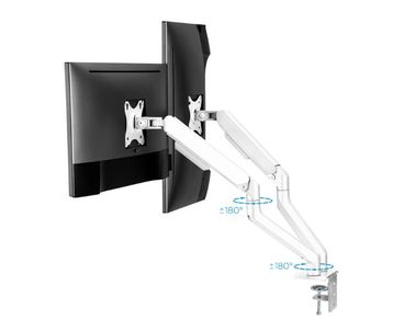 SOPORTE MESA 2 PANTALLAS 17"-32" BLANCO TOOQ