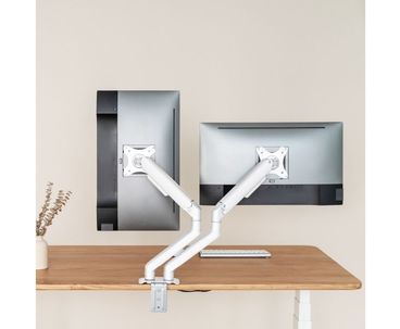 SOPORTE MESA 2 PANTALLAS 17"-32" BLANCO TOOQ