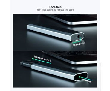 CAJA EXTERNA SSD NGFF/NVMe SHURA GRIS TOOQ