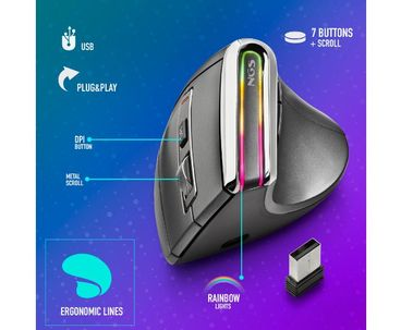 RATON EVO KARMA WIRELESS NEGRO RGB NGS