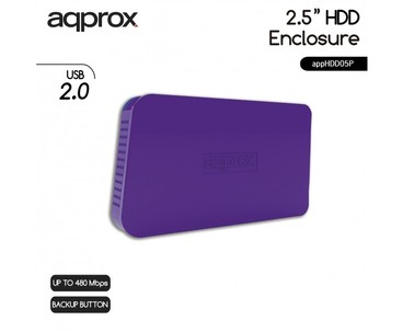 CAJA EXTERNA USB 2.5" SATA PURPLE APPROX