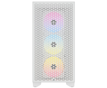 CAJA SEMITORRE ATX 3000D RGB AIRFLOW TG WHITE CORSAIR