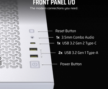 CAJA SEMITORRE ATX 3500X ARGB TG WHITE CORSAIR