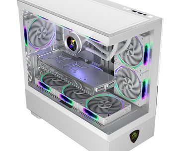 CAJA MICROATX XC-301 GLASS ARGB BLANCO KEEPOUT