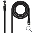 CABLE DE RED LATIGUILLO SSTP CAT8.1 AWG26 0.5 M NEGRO NANOCABLE
