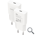 CARGADOR PARED 1XUSB-C PD 20W BLANCO NANOCABLE