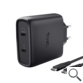 CARGADOR PARED/VIAJE 2xUSB-C 65W MAXO NEGRO TRUST