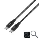 CABLE TRENZADO USB-C/USB-C 3.2 Gen2 + CARGA RAPIDA 1.2 M NEGRO COOLBOX