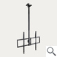 SOPORTE TECHO PANTALLAS 50"-100" EXTENSIBLE GIRO/INCLINABLE NEGRO TOOQ